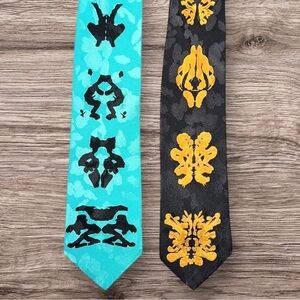 Vintage 90’s Rare Ralph Marlin Novelty Tie (2) Emotions Fantasies Silk Neckties